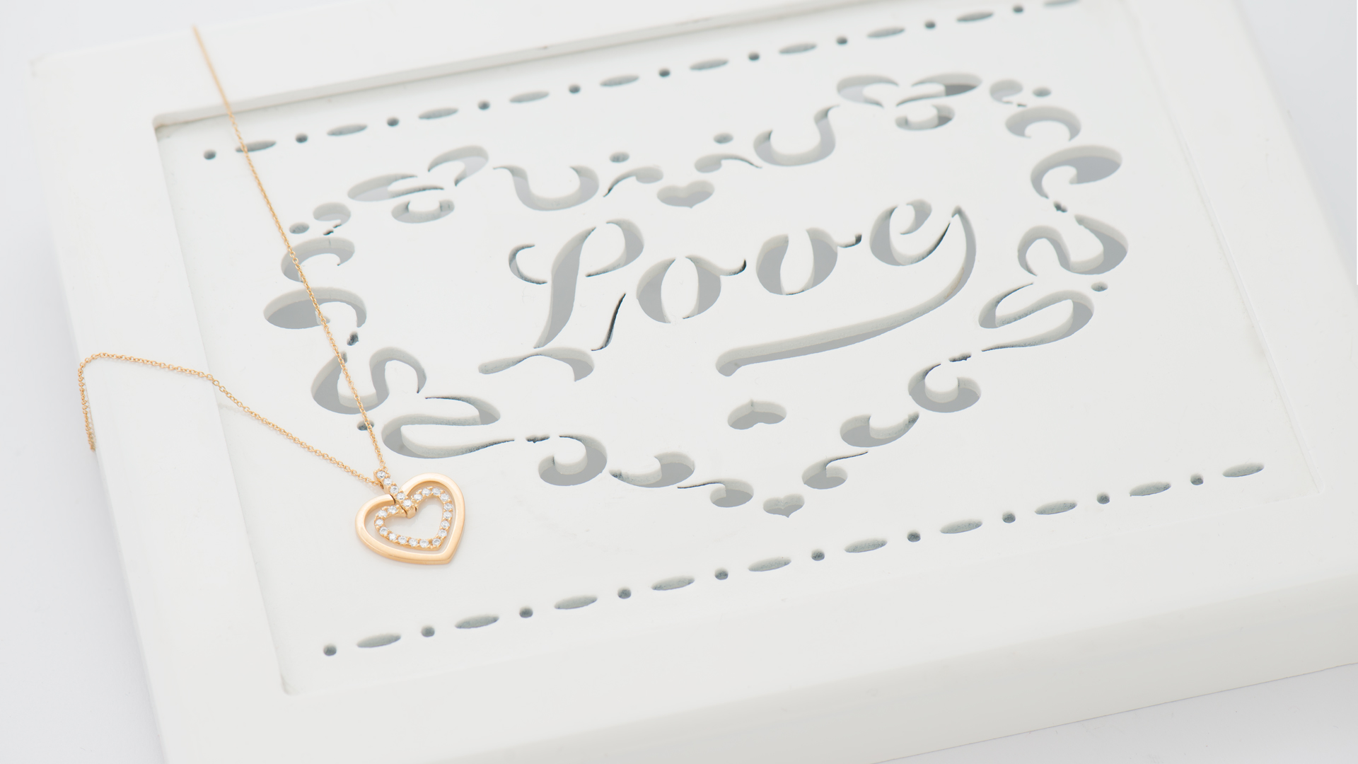 Hearts Gold Necklace Love