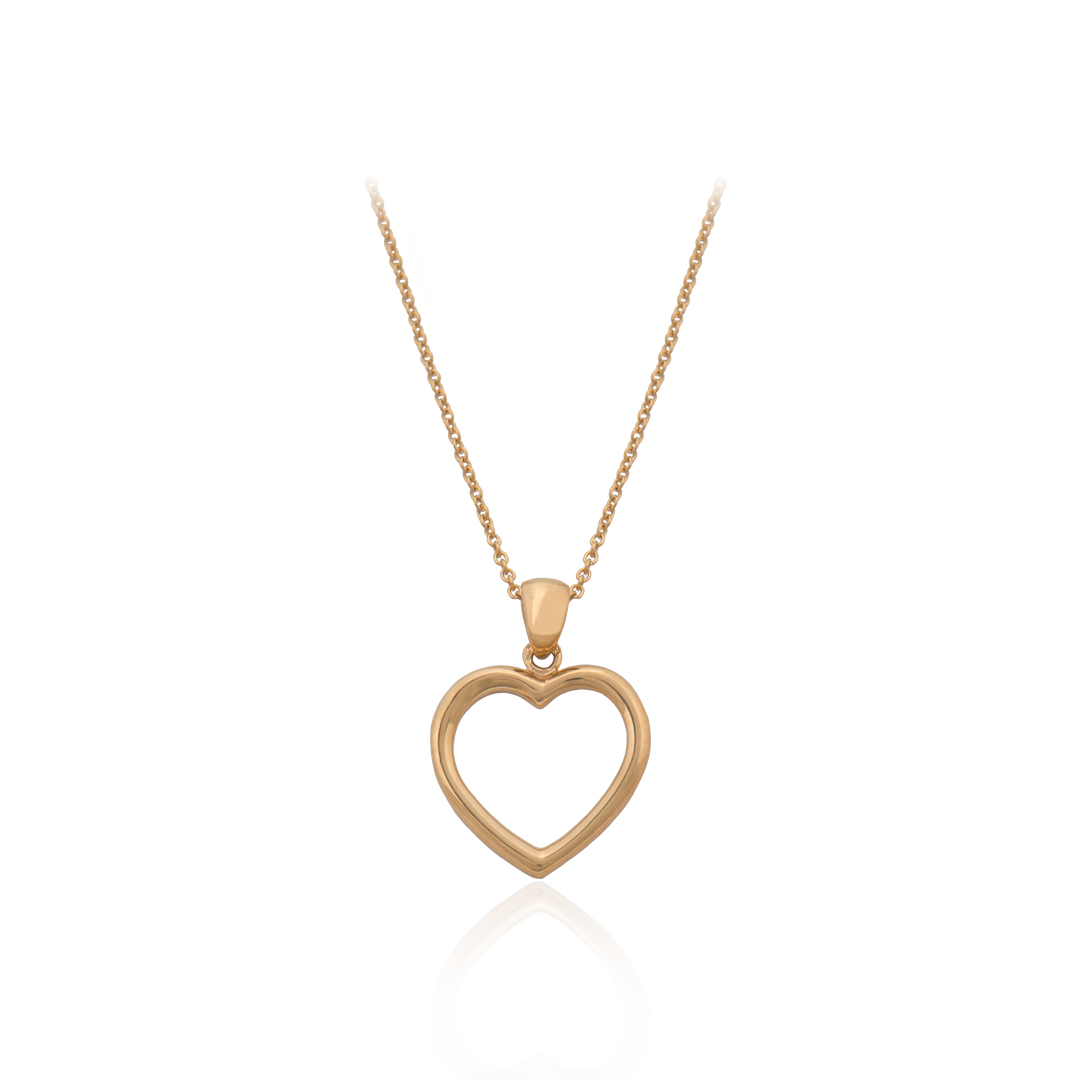 Love Heart Gold Necklace,Colar Coração do Amor em Ouro